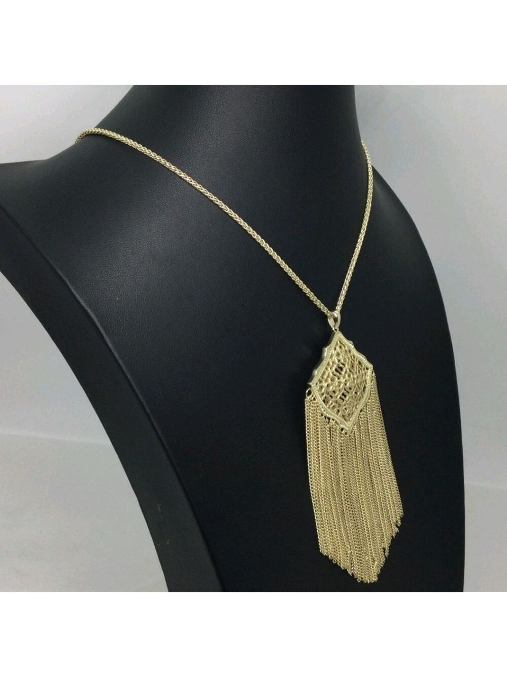Kendra Scott Kingstone Filigree Pendant Necklace NWOT 30" - Picture 3 of 5